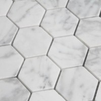 Carrara Marble 2x2 Hexagons
